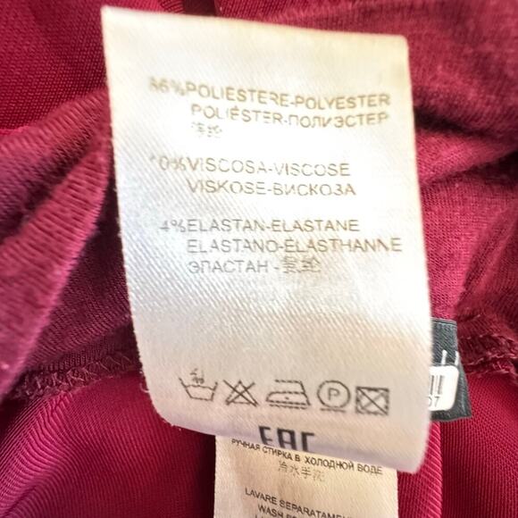 PIETRO BRUNELLI Freddie Wide Leg Maternity Trouser Pants Wine Red Size Medium - Picture 15 of 16